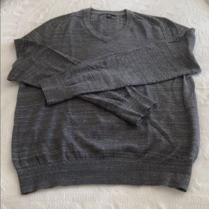 Banana Republic grey heathered v-neck sweater